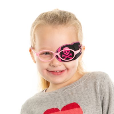 Øjenklap af stof til børn med briller. (Kay Fun Patch)