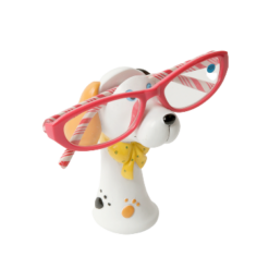 En brilleholder, der ligner en hund med briller.