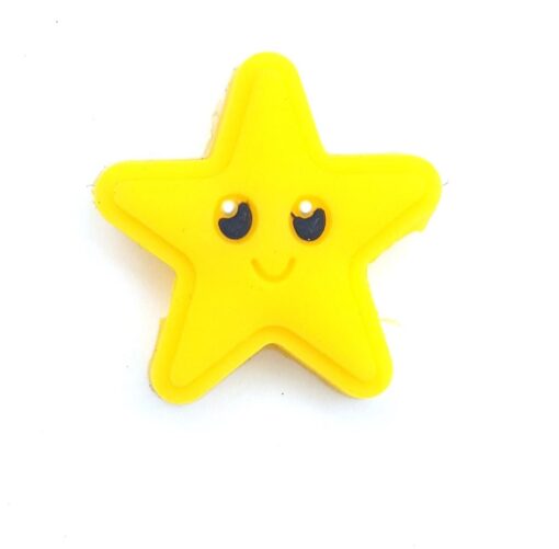 Brillecharms, der ligner en gul stjerne.