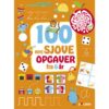 Forsiden af børnebogen 100 nye sjove opgaver – fra 6 år, med farverige illustrationer og opgaver for børn i alderen 6-8 år. Kvadratsk