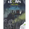 Forsiden af Escape Challenge: Fanget på Gyserslottet – Milla og Lex står foran et uhyggeligt slot fyldt med spøgelser, klar til at løse gåder og undslippe.