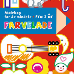 Forside af “Farvelade – malebog for de mindste” med farverige og enkle motiver til børn fra 3 år
