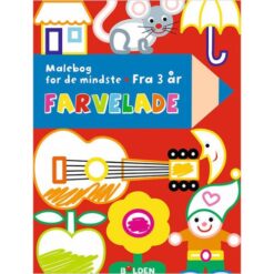 Forside af “Farvelade – malebog for de mindste” med farverige og enkle motiver til børn fra 3 år