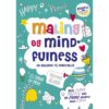 Forside af malebogen “Maling og mindfulness – En malebog til fordybelse” med blide farver og blomsterillustrationer.