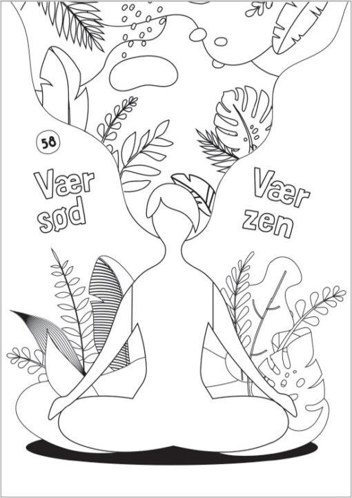 Opslag fra malebogen “Maling og mindfulness – En malebog til fordybelse”.