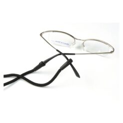 Flettet brillesnor fra Specxs. Sort.