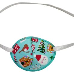 Øjenklap fra Kay Fun Patch med elastik. Med julemotiv.