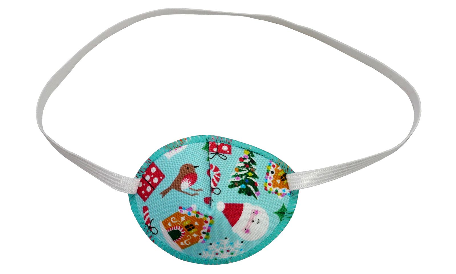 Øjenklap fra Kay Fun Patch med elastik. Med julemotiv.