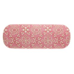 Lyserødt brilleetui med mønster fra Rex London.