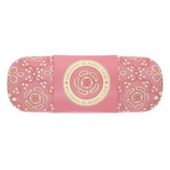 Lyserødt brilleetui med mønster fra Rex London.
