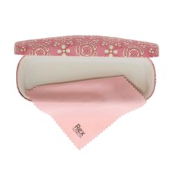 Lyserødt brilleetui med mønster fra Rex London.