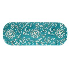 Tyrkis brilleetui med mønster fra Rex London.