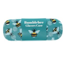 Blåt brilleetui med humblebier fra Rex London.