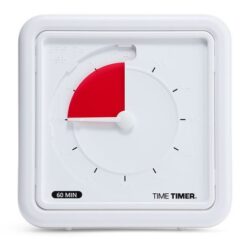 Time Timer Braille Medium Roed Disk Front 15 minutes