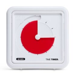 Time Timer Braille Medium Roed Disk Front 45 minutes