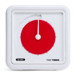 Time Timer Braille Medium Roed Disk Front 60 minutes