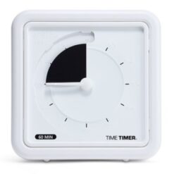 Time Timer Braille Medium sort Disk Front 15 minutter