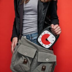 Time Timer Plus Pause Charcoal sort skoletaske