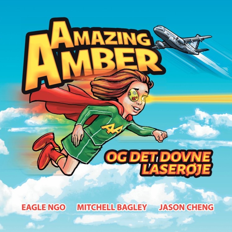Amazing Amber og det dovne laserøje. På dansk.
