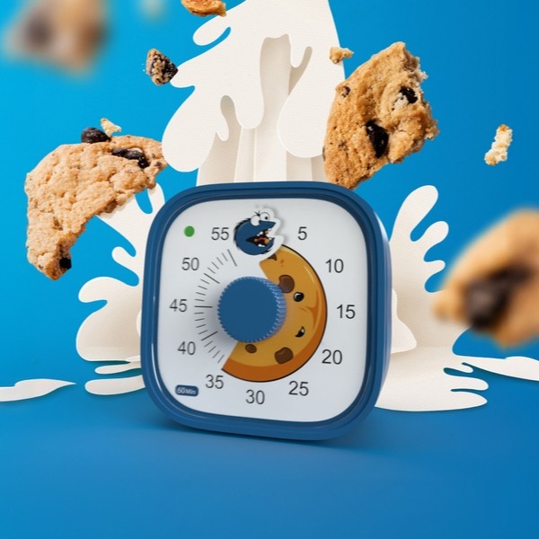 Visuel timer til børn med cookie monster.