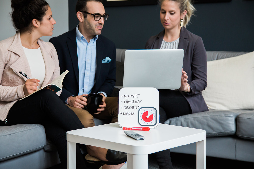 Time Timer Erase board til møde på arbejde