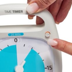 Time Timer Plus 20 minutter. Pauseknap.