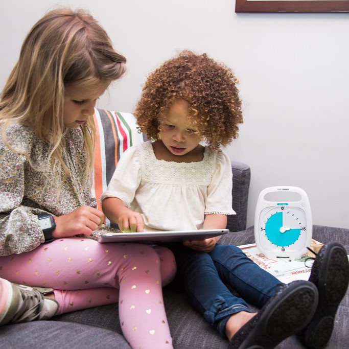 Time Timer Plus 20 minutter. Børn, der læser.