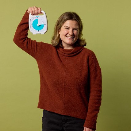 Time Timer Plus 20 minutter. Dame holder uret.