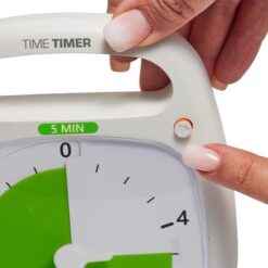 Time Timer Plus 5 minutter. Hvid/Grøn. Pauseknap.