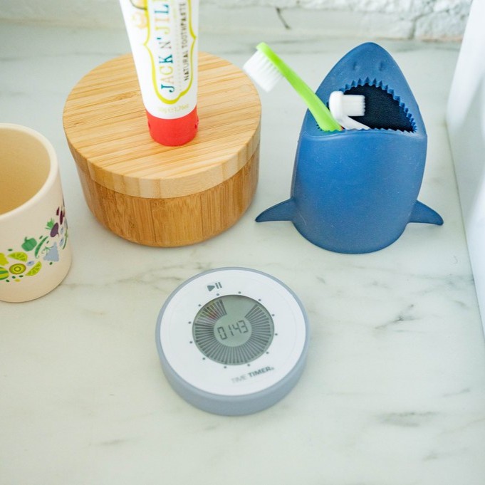 Time Timer TWIST, grå, Pale shale. Tandbørste.