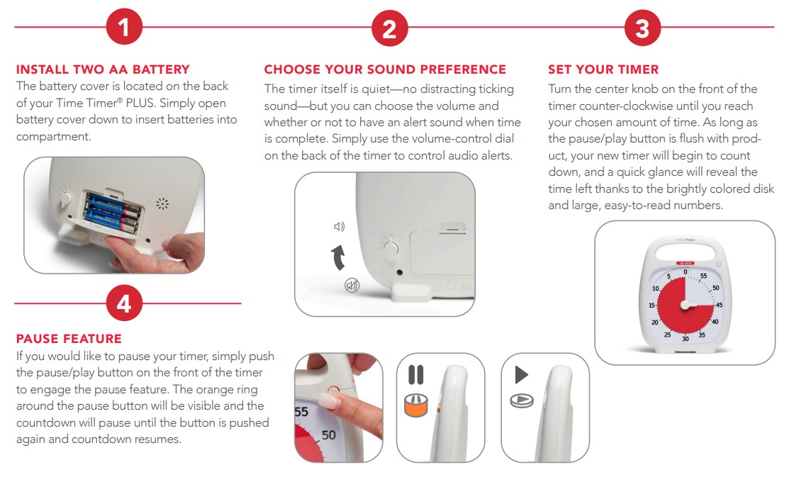 Time Timer Plus Vejledning